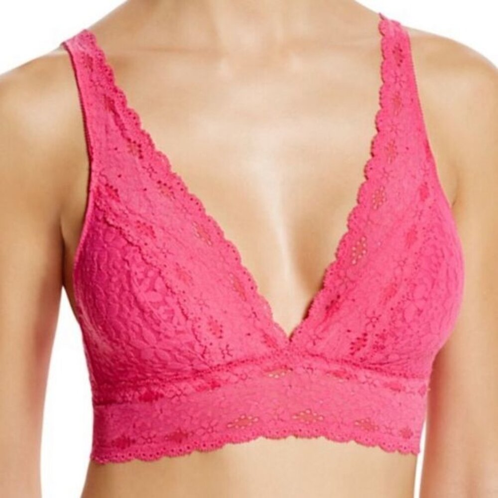 New Cacoal Halo Lace Soft Cup Bralette Bra Size 32 Hot Pink
